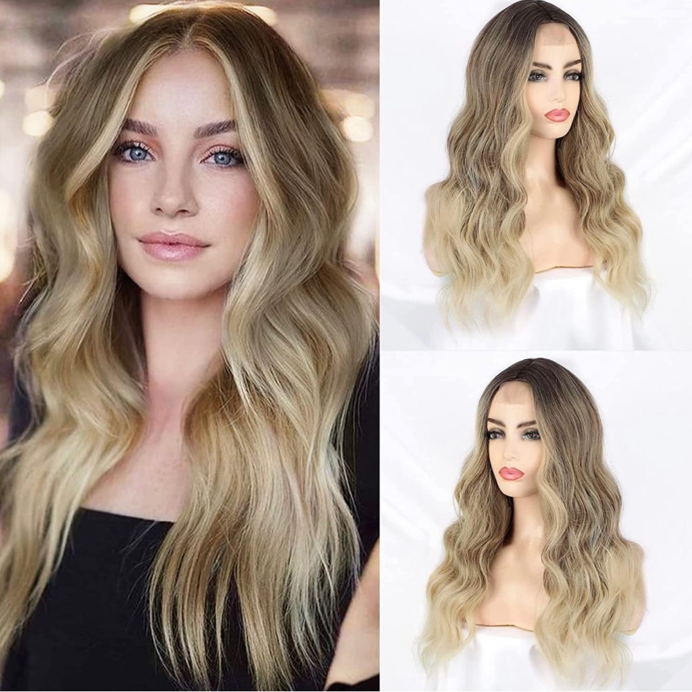 Lace front ombré blonde wig.